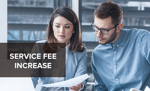 SERVICE FEE INCREASE FOR CTRADER ACCOUNTS